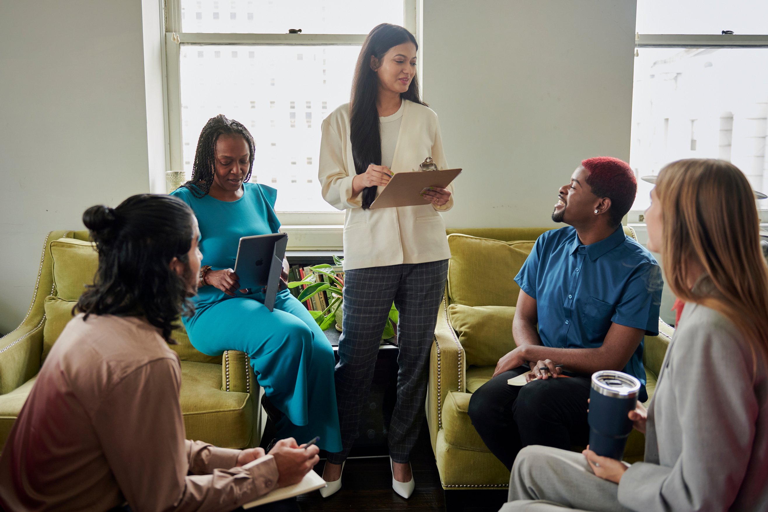 Businesswoman Leading a Meeting